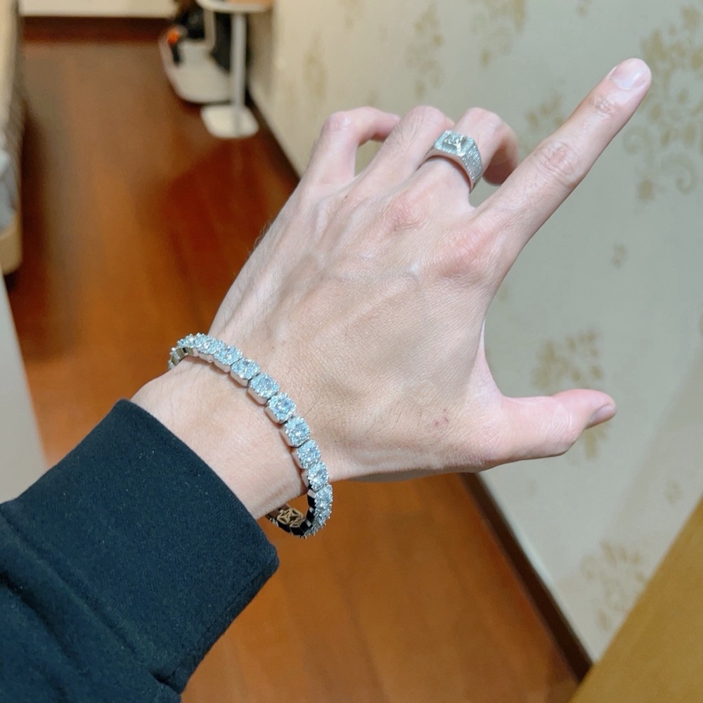 Bulgari Sparkling White/Clear Tennis Bracelet